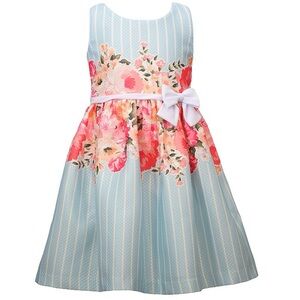 Bonnie Jean Blue and Pink Floral Dress